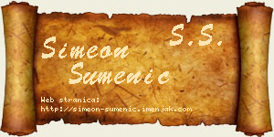 Simeon Sumenić vizit kartica